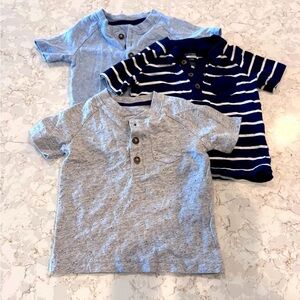 Simple Joys by Carters - Kids Blue and Gray Striped Henley Shirts